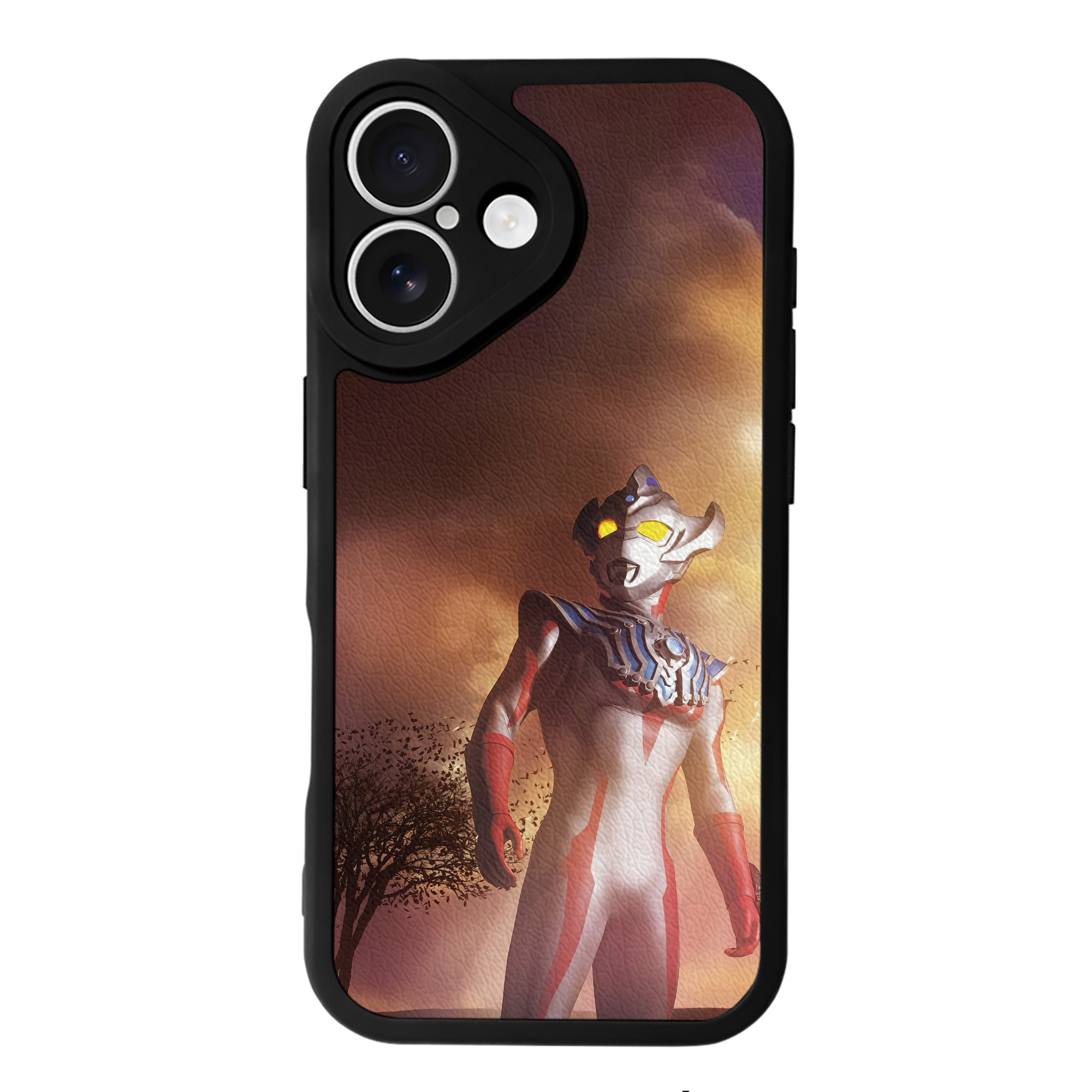 （画像用） ウルトラマン Ultraman 【iPhone 16シリーズ対応】シリコンスマホケース（レザー調） 材質：シリコン